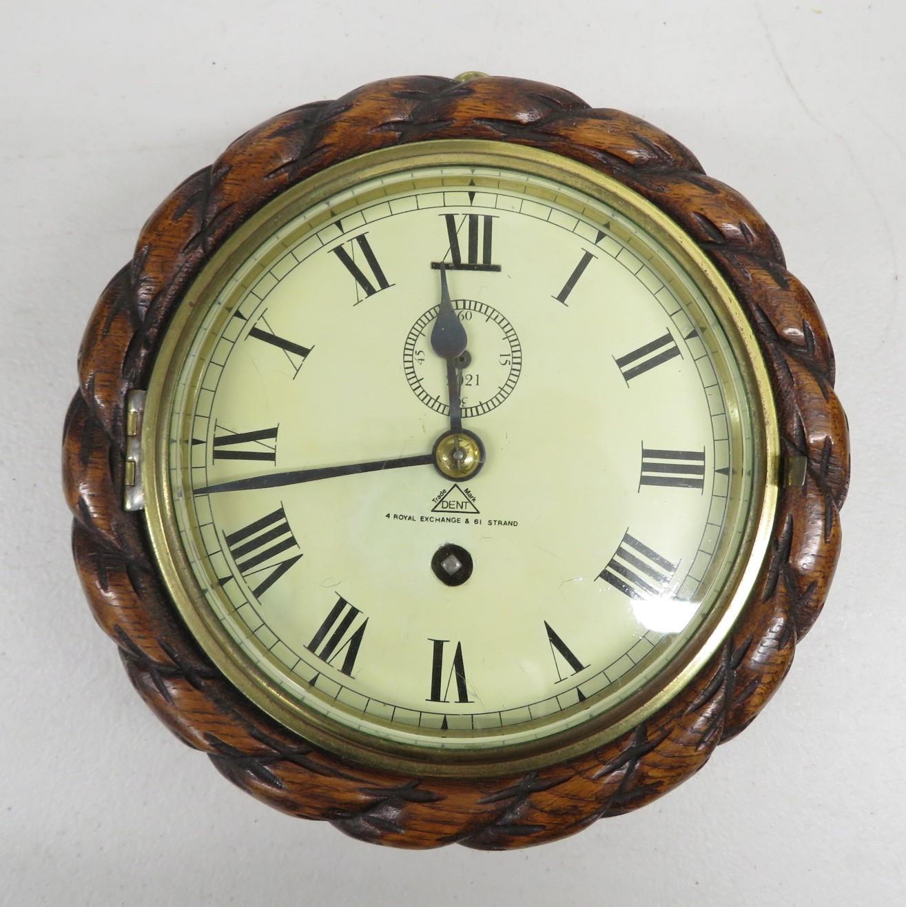 Dent Royal Exchange war clock with ropes surround - runs