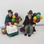 Royal Doulton Balloon sellers woman and man