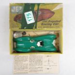 Boxed jet propelled car with instructions by Jetex - box top has paint on