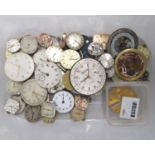 Collection of Rolex, Tudor and Omega watch movements and dials