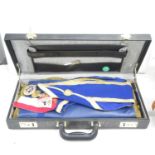 Set of Northumberland Masonic Regalia with silver HM jewels with robes in case