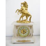 17" marble and ormolou clock - runs