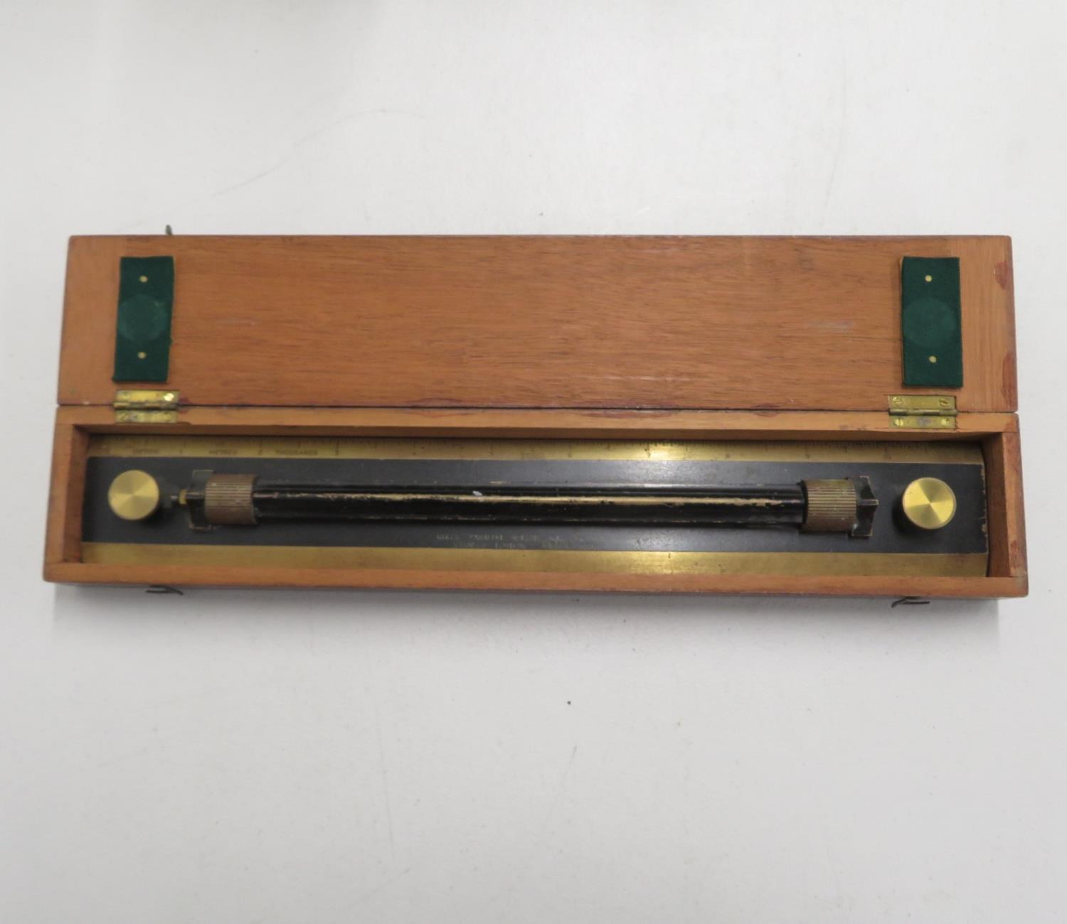 Stanley parallel rolling ruler marked with Military mark boxed
