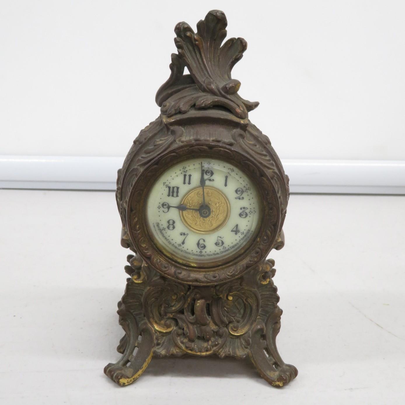 7" ornate carriage clock - clock runs