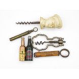 Selection of novelty corkscrews and bottle openers