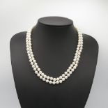9ct gold set of double pearls