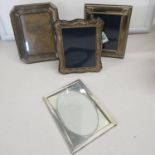 4x silver picture frames