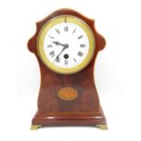 10" mantle clock - runs, no crack to dial