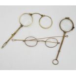 2x untested Lorgnette and one set of spectacles
