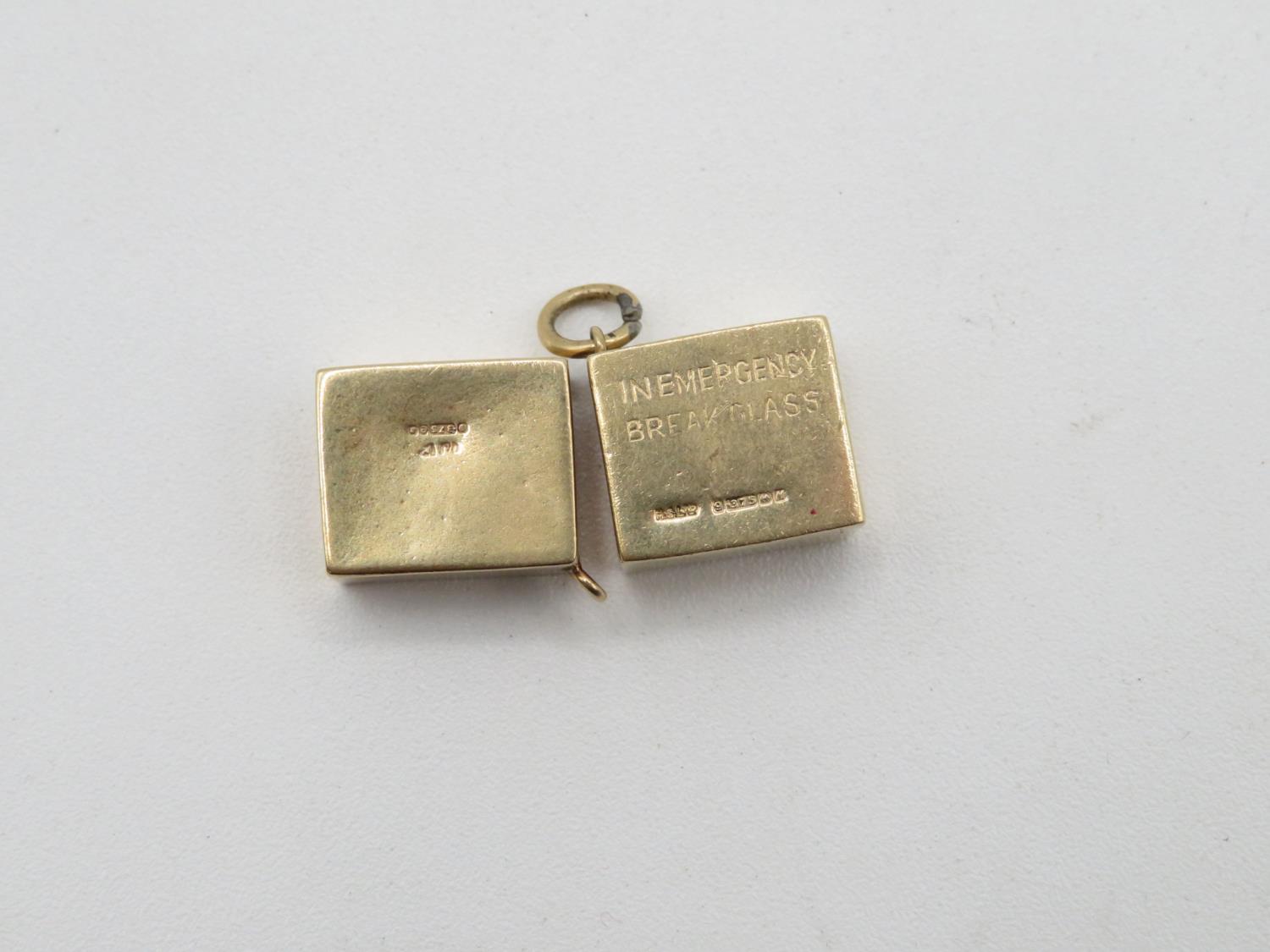 2x 9ct gold emergency money charms 6g - Image 2 of 2