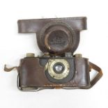 Leica early Mk1camera with Leitz Elmar lens and original leather case