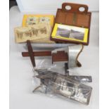 2x stereo viewers with huge collection of viewing cards including military cards