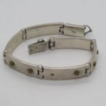 Silver panel bracelet 31.1g