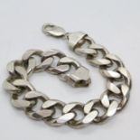 Chunky silver bracelet 21cm long 84g