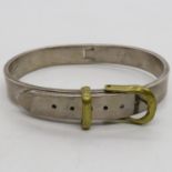 Vintage silver belt and buckle design bracelet 50g