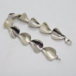 Fancy silver link bracelet 21.6g