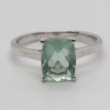 Tucson Green Flourite Silver Ring Size P