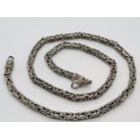 Fancy link silver rope style neck chain 65cm long 129.6g