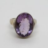 Amethyst Silver Ring size S