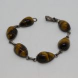 Silver and Amber bracelet 24.6g