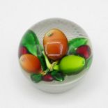 Small paperweight containing glass fruit