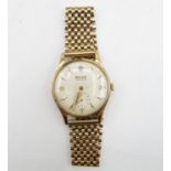 1950's 9ct gold Rolex Precision watch with 9ct gold bracelet and spare link 42.9g watch runs -