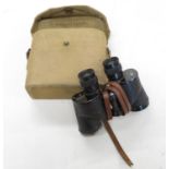 Canvas bag containing Universal Camera Co New York binoculars