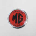 MG Owners Club Bumper Badge