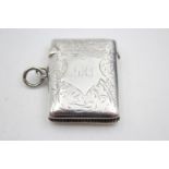 Antique Edwardian Hallmarked 1903 Birmingham STERLING SILVER Vesta Case (20g)