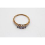9ct gold diamond & tanzanite dress ring (1.9g) size Q