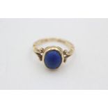 9ct gold lapis lazuli ring (2.8g) size J
