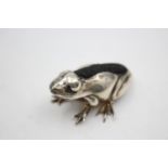 Vintage Stamped .925 Imported STERLING SILVER Novelty Frog Pin Cushion (13g)