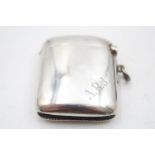 Antique Hallmarked 1915 Birmingham STERLING SILVER Curved Vesta Case (39g)