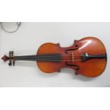 Beautiful early 19th Century violin - excellent working condition with tiger skin striped back -