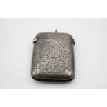 Antique Edwardian Hallmarked 1902 Birmingham STERLING SILVER Vesta Case (25g)