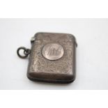 Antique Edwardian Hallmarked 1905 Chester STERLING SILVER Vesta Case (26g)