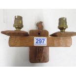 Squirrelman double wall sconce