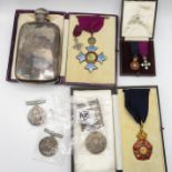 Group of medals and items relating to James Gordon Stuart MacPhail comprising of Gold Commander of