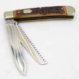 As new Ludwig Groten horn handled pocket knife