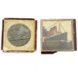 RMS Lusitania medal with outer box