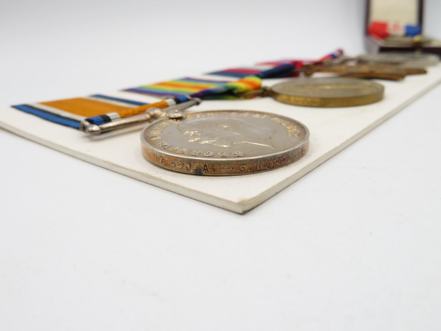 Group of 5x medals to G Mogridge 17166D Royal Naval Trawler Reserve with full associated research - Image 2 of 8