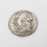 Greek silver coin Tetra Drachma