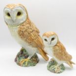 2x Beswick owls - 1x is 8" high, other is 5" high