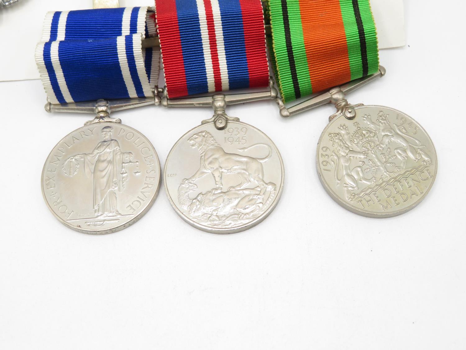 Police medal group to Superintendent A Lowe of Wakefield - mounted with pips and badges - Image 4 of 4