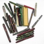 Large collection of fountain pens