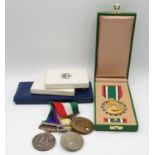 Collection of medals awarded to D N A.Smith Royal Corps of Transport