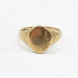 9ct gold signet ring 7.5g size W