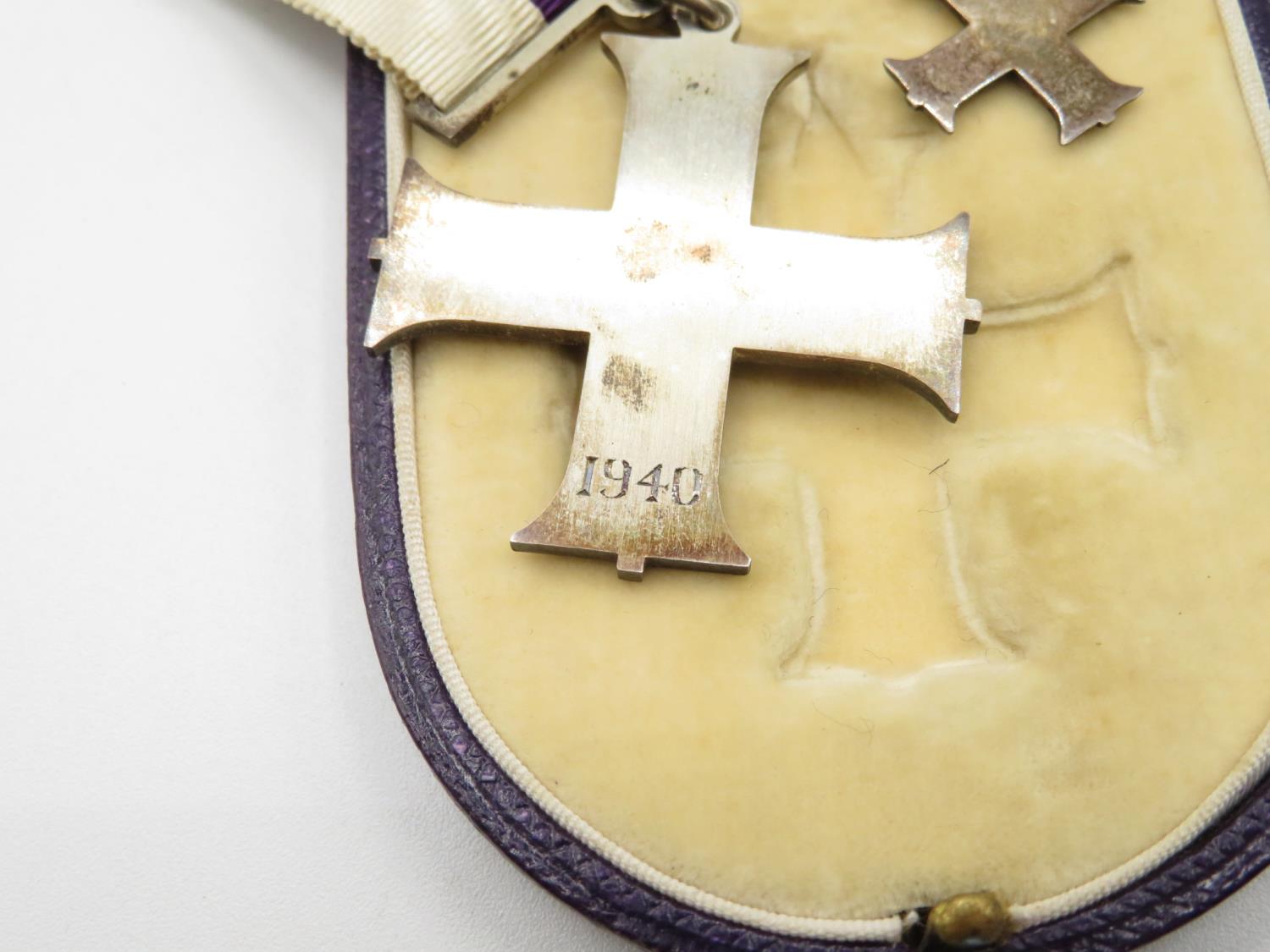 WWII Military Cross and miniature in original box awarded to Philip Douglas Ronald Kindelsley, a - Image 3 of 3