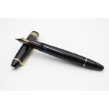 MONTBLANC Meisterstuck No.146 Black FOUNTAIN PEN w/ 14ct White Gold Nib WRITING