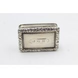 Antique Georgian Hallmarked .925 STERLING SILVER Vinaigrette w/ Sponge (25g)